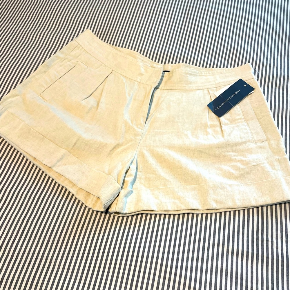 French Connection-Cotton/Linen dress shorts. NWT-size 10